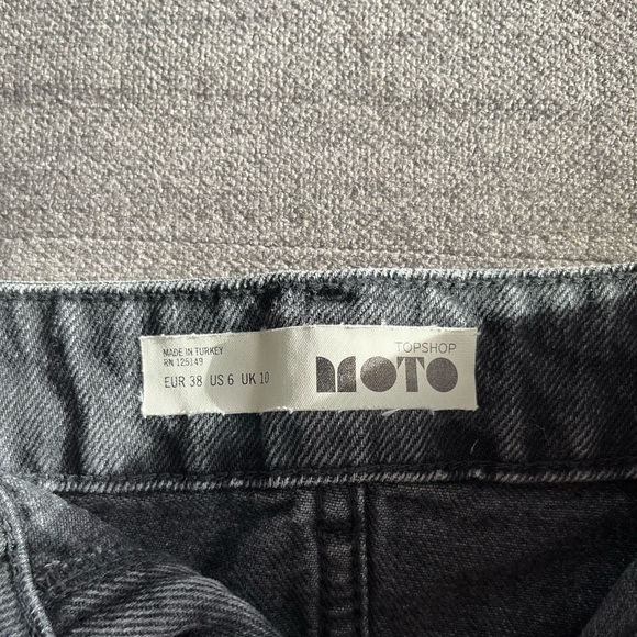 Topshop Charcoal Denim Mini Skirt - Picture 3 of 3